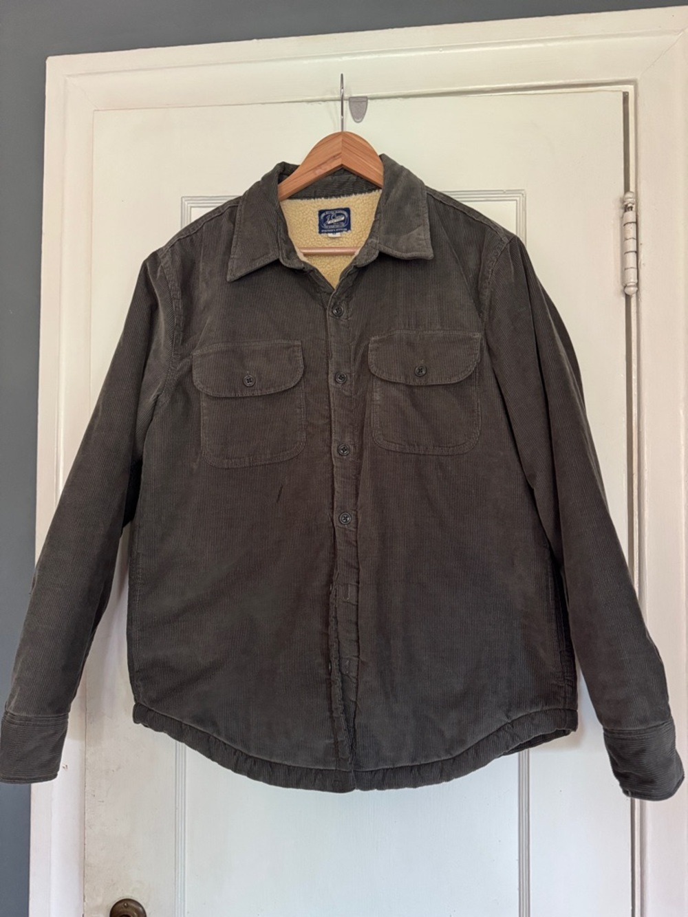 J. Crew Men's Corduroy Sherpa Lined Corduroy Workshirt